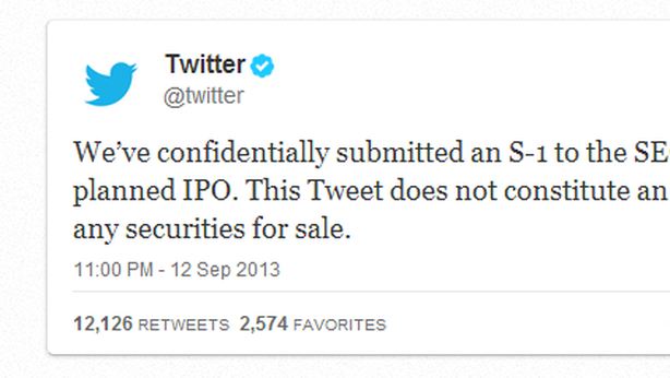 Twitter sbarcherà in Borsa, valutata più di $10 miliardi