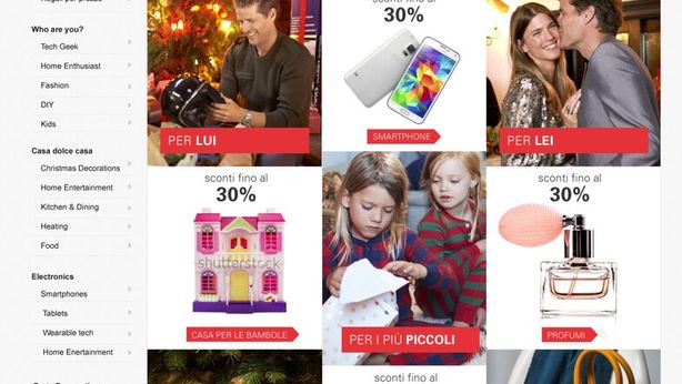 Natale: tanti doni ma poco cari, un italiano su tre userà cellulare