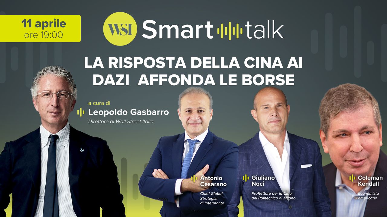 WSI Smart Talk alle 19, la risposta della Cina ai dazi affonda le Borse