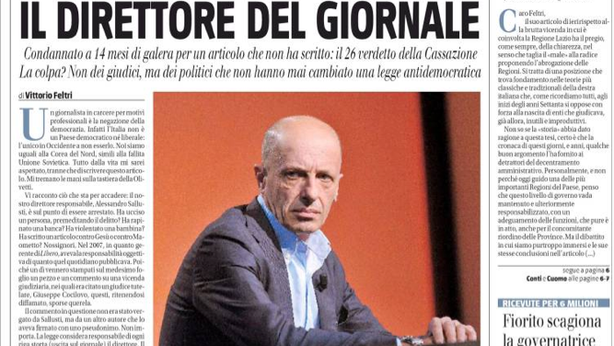 Il Giornale: Sallusti rischia il carcere per diffamazione