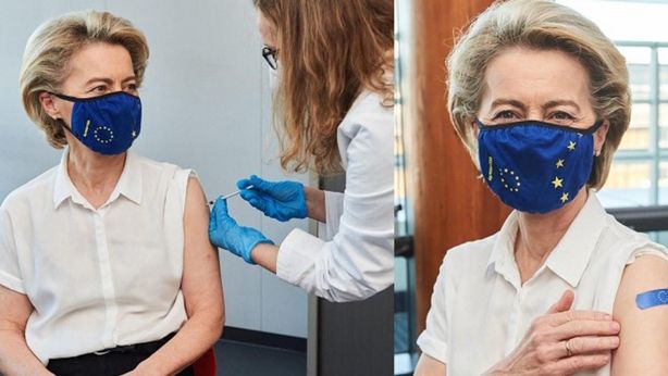 Von der Leyen vaccinata con Pfizer. Domani tocca a Merkel, con AstraZeneca