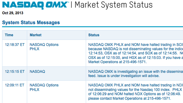 Nasdaq: altro stop improvviso