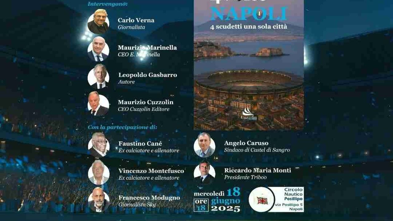 Presentazione di “4 volte Napoli”: il libro di Leopoldo Gasbarro sui quattro scudetti della città, segui il live
