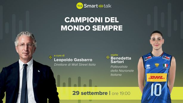 Campioni del mondo sempre, oggi alle 19 Benedetta Sartori a Smart Talk