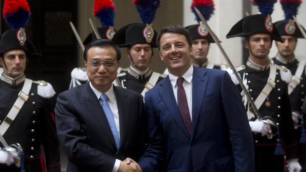 Cina Italia, joint ventures: Renzi incontra premier di Pechino