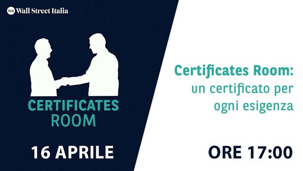 Certificates Room: un certificato per ogni esigenza (VIDEO), in diretta alle ore 16