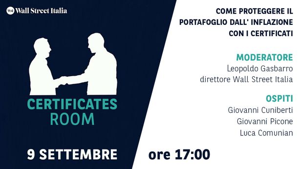 Certificates Room: come proteggere il portafoglio dall’inflazione con i certificati