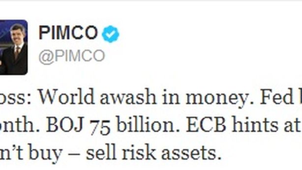 Il tweet di Bill Gross: “non comprate, vendete”