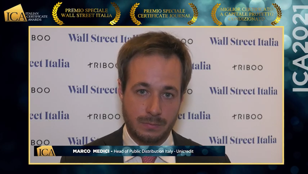 ICA 2021: a UniCredit i premi CJ e Certificato a Capitale Protetto Condizionato (VIDEO)