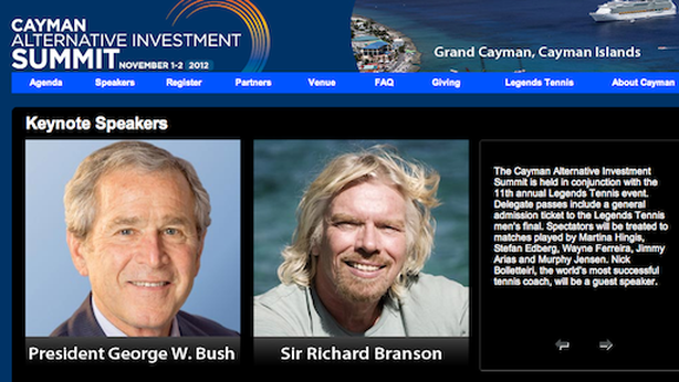 George W. Bush non appoggia Romney ma parla agli evasori fiscali alle Cayman Islands