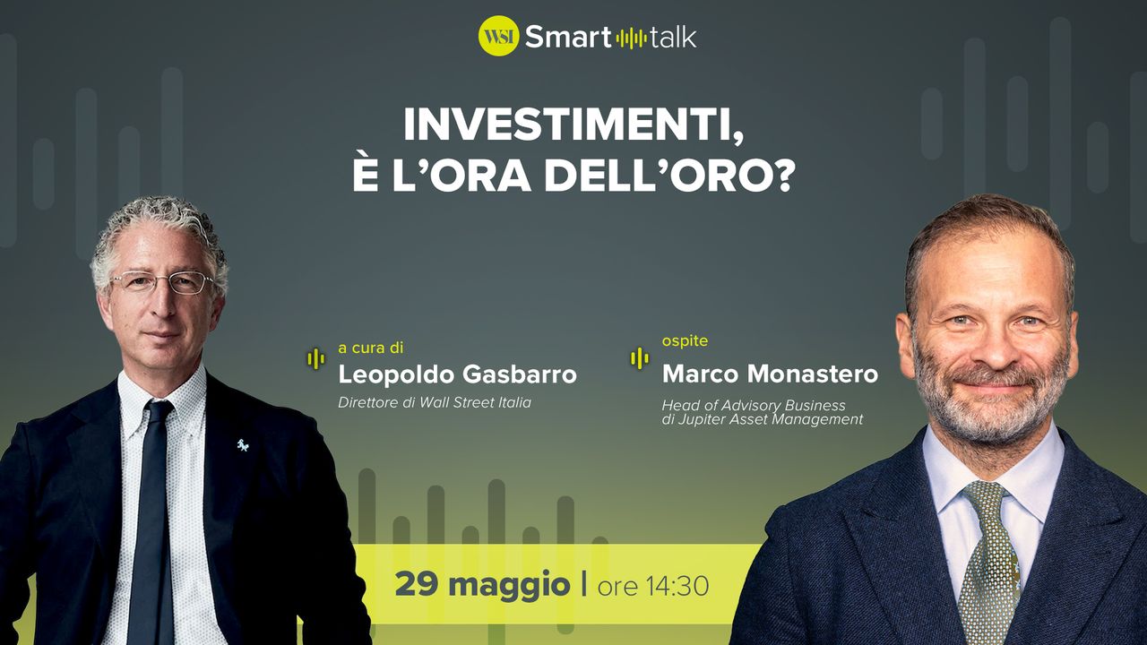 Investimenti, è l’ora dell’oro? La risposta giovedì a Smart Talk con Marco Monastero