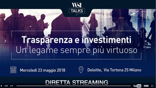 WSI Talks, “Trasparenza e investimenti”: video in diretta