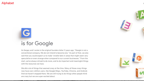 Rivoluzione Google, diventa holding e titolo vola a $700