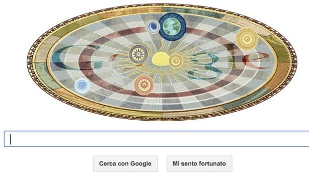 Google celebra il compleanno di Copernico con un doodle