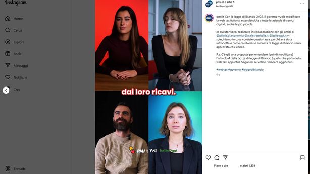 Web Tax ed effetti sulle aziende italiane: il video social di WSI, PMI.it e altre 4 testate giornalistiche