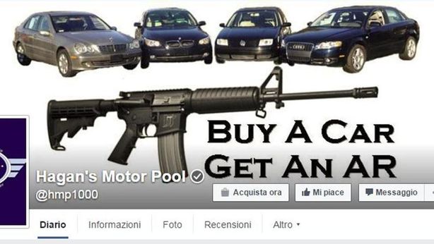 Usa, promozione choc: “Acquisti un’auto, ti regaliamo un fucile”