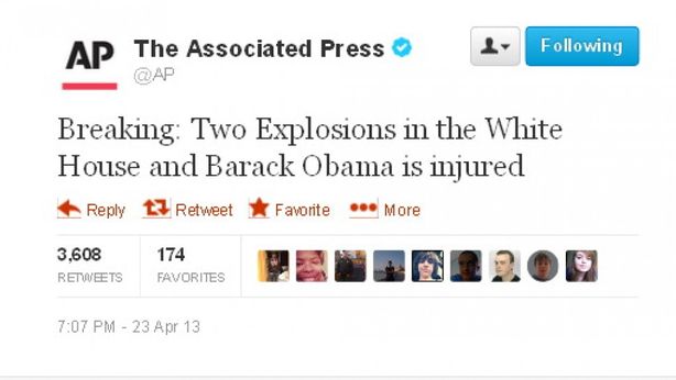 Bombe alla Casa Bianca: falso tweet fa tremare Wall Street